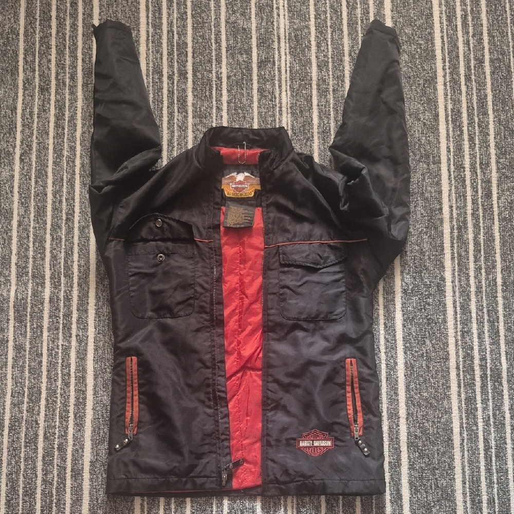 Harley-Davidson Black and Red Riding Jacket - Picture 4 of 14
